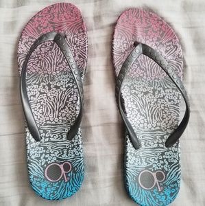 OP Animal Print Flip Flops size 7-8